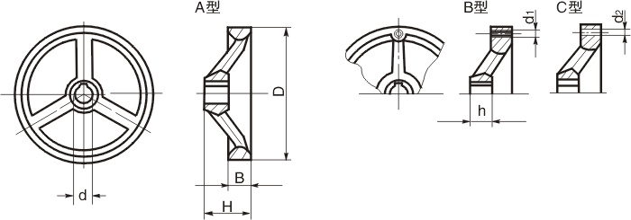 HY8313.3三辐手轮结构图